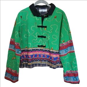 TANGZHAUANG CHINESE TANG SUIT TYPE JACKET VIBRANT COLOR SMALL EUC